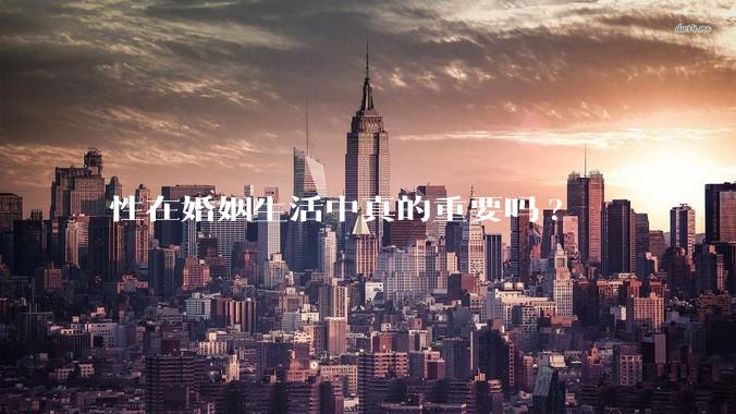 性在婚姻生活中真的重要吗?